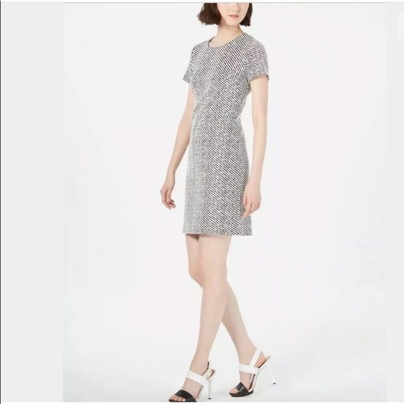 Calvin Klein Jacquard Ponté-Knit Sheath Dress 2 NEW WITH TAGS - Picture 3 of 11
